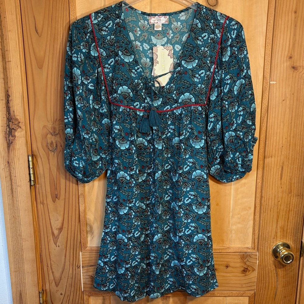 Band of the Free Boho Floral Teal Women’s Dress—BEST NWT PRICE ON POSHMARK!!